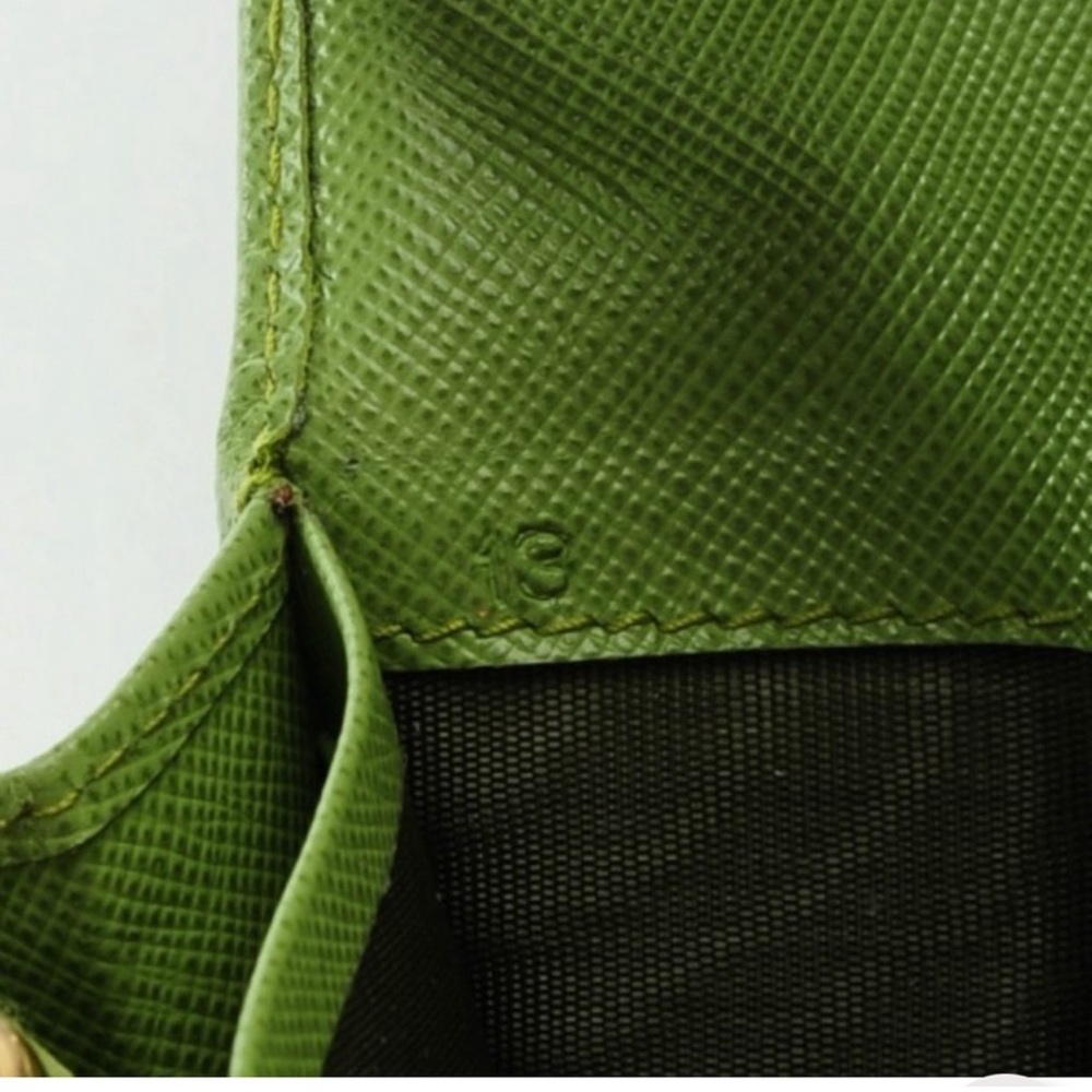 Prada Saffiano Long Snap Wallet- Green - Picture 9 of 9